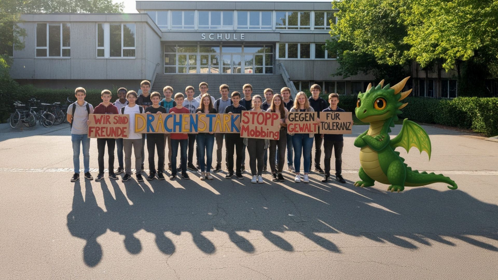 Klassenfoto vom Workshop „Mobbingprävention für Schüler“