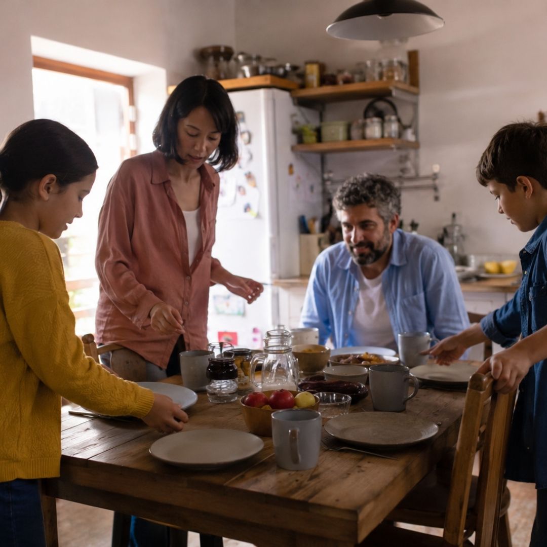 Familie im gemeinsamen Alltag